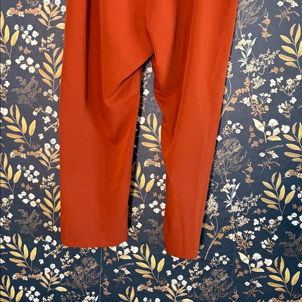 Figs Rust-Red Orange Pull On Drawstring Straight … - image 5